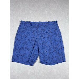 Polo Golf Ralph Lauren Shorts Size 38 Blue Crab Classic Fit Stretch Golf Trunks